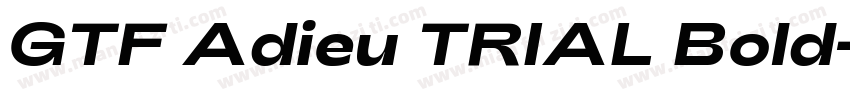 GTF Adieu TRIAL Bold字体转换
